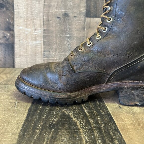 Red Wing Vintage Plain Toe Work Boots Mens 9 D - Picture 9 of 12